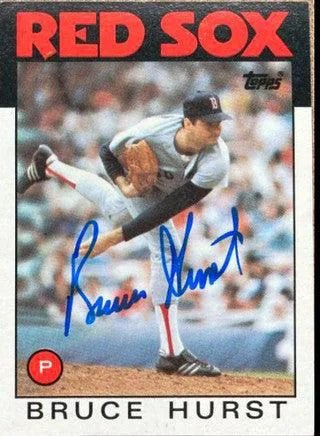 Bruce Hurst Signed 1986 Topps Baseball Card - Boston Red Sox