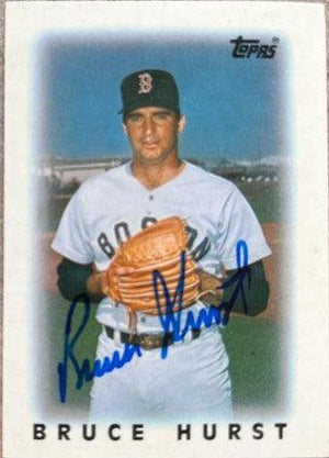 Bruce Hurst Signed 1986 Topps Major League Leader Minis Baseball Card - Boston Red Sox - PastPros