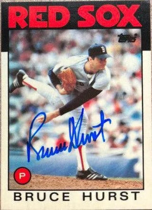 Bruce Hurst Signed 1986 Topps Tiffany Baseball Card - Boston Red Sox