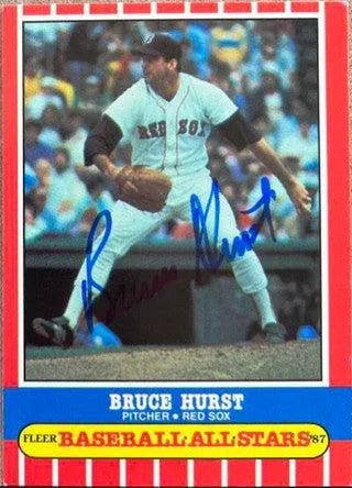 Bruce Hurst Signed 1987 Fleer All-Stars Baseball Card - Boston Red Sox