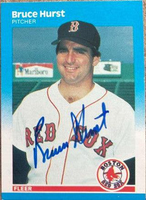 Bruce Hurst Signed 1987 Fleer Baseball Card - Boston Red Sox - PastPros