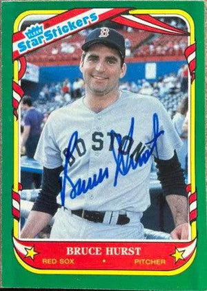 Bruce Hurst Signed 1987 Fleer Star Stickers Baseball Card - Boston Red Sox - PastPros