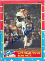Bruce Hurst Signed 1987 Fleer World Series Baseball Card - Boston Red Sox