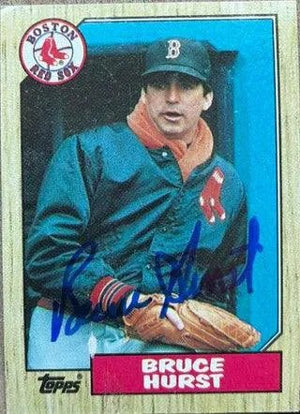 Bruce Hurst Signed 1987 Topps Baseball Card - Boston Red Sox