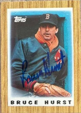 Bruce Hurst Signed 1987 Topps Major League Leader Minis Baseball Card - Boston Red Sox
