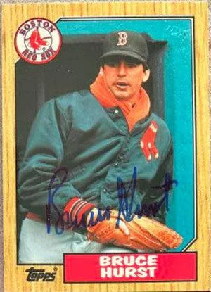 Bruce Hurst Signed 1987 Topps Tiffany Baseball Card - Boston Red Sox - PastPros