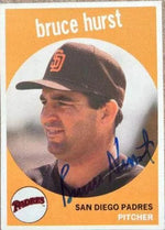Bruce Hurst Signed 1989 Baseball Card Magazine Baseball Card - San Diego Padres
