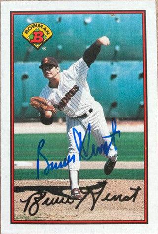 Bruce Hurst Signed 1989 Bowman Baseball Card - San Diego Padres - PastPros