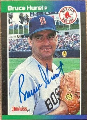 Bruce Hurst Signed 1989 Donruss Baseball Card - Boston Red Sox