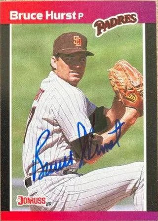 Bruce Hurst Signed 1989 Donruss Traded Baseball Card - San Diego Padres