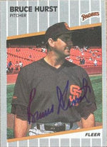 Bruce Hurst Signed 1989 Fleer Updated Baseball Card - San Diego Padres - PastPros