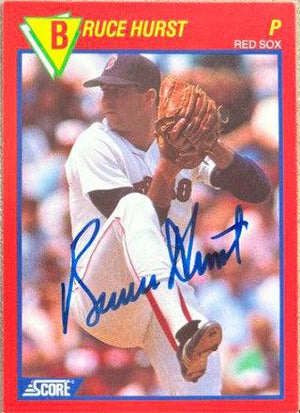 Bruce Hurst Signed 1989 Score 100 Hottest Players Baseball Card - Boston Red Sox - PastPros