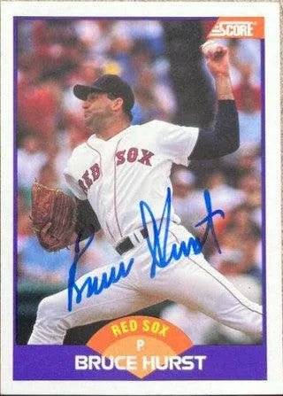Bruce Hurst Signed 1989 Score Baseball Card - Boston Red Sox