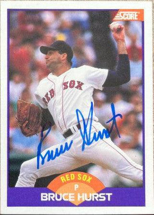 Bruce Hurst Signed 1989 Score Baseball Card - Boston Red Sox - PastPros