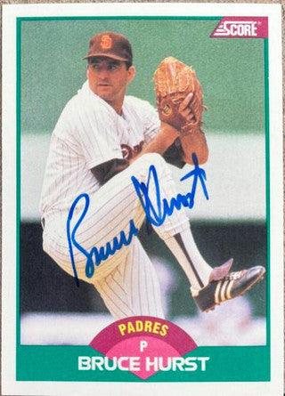 Bruce Hurst Signed 1989 Score Rookie & Traded Baseball Card - San Diego Padres - PastPros