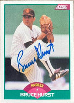 Bruce Hurst Signed 1989 Score Rookie & Traded Baseball Card - San Diego Padres - PastPros