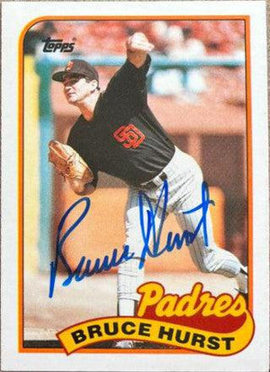 Bruce Hurst Signed 1989 Topps Traded Baseball Card - San Diego Padres - PastPros