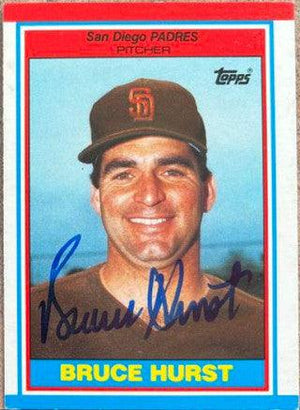 Bruce Hurst Signed 1989 Topps UK Mini Baseball Card - San Diego Padres - PastPros