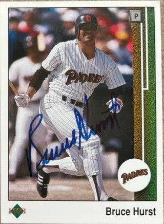 Bruce Hurst Signed 1989 Upper Deck Baseball Card - San Diego Padres