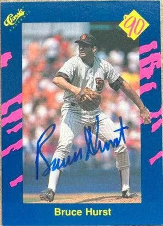 Bruce Hurst Signed 1990 Classic Blue Baseball Card - San Diego Padres