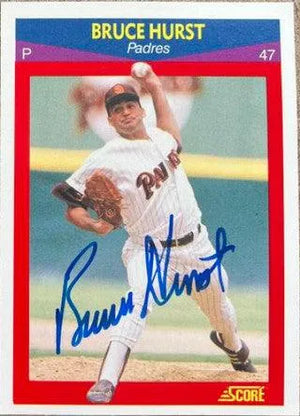 Bruce Hurst Signed 1990 Score 100 Superstars Baseball Card - San Diego Padres - PastPros