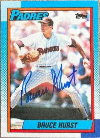 Bruce Hurst Signed 1990 Topps Baseball Card - San Diego Padres