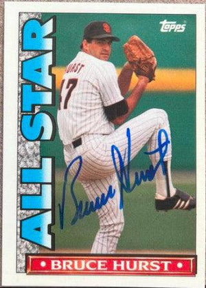 Bruce Hurst Signed 1990 Topps TV All-Stars Baseball Card - San Diego Padres - PastPros