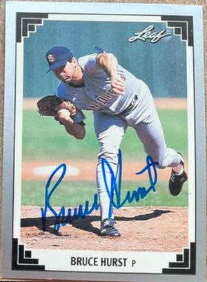 Bruce Hurst Signed 1991 Leaf Baseball Card - San Diego Padres - PastPros