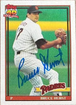 Bruce Hurst Signed 1991 Topps Baseball Card - San Diego Padres