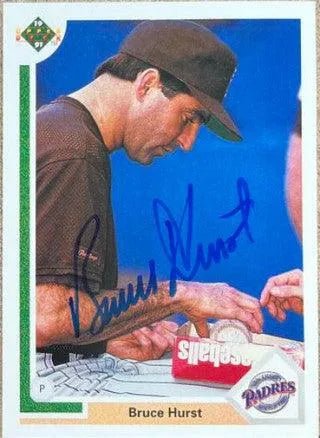 Bruce Hurst Signed 1991 Upper Deck Baseball Card - San Diego Padres