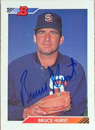 Bruce Hurst Signed 1992 Bowman Baseball Card - San Diego Padres - PastPros