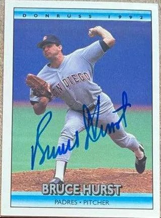 Bruce Hurst Signed 1992 Donruss Baseball Card - San Diego Padres