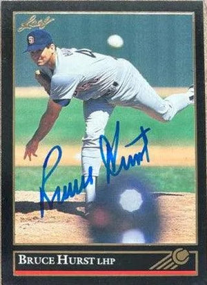 Bruce Hurst Signed 1992 Leaf Gold Baseball Card - San Diego Padres