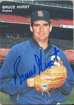 Bruce Hurst Signed 1992 Mother's Cookies Baseball Card - San Diego Padres