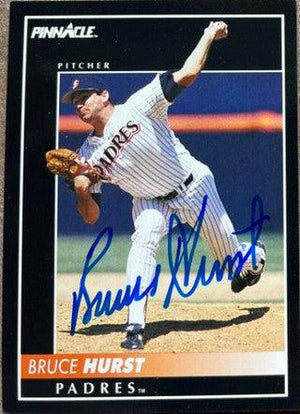 Bruce Hurst Signed 1992 Pinnacle Baseball Card - San Diego Padres - PastPros