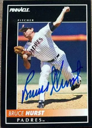 Bruce Hurst Signed 1992 Pinnacle Baseball Card - San Diego Padres - PastPros