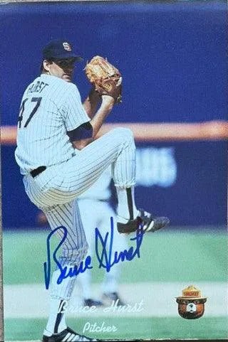 Bruce Hurst Signed 1992 Smokey the Bear Baseball Card - San Diego Padres