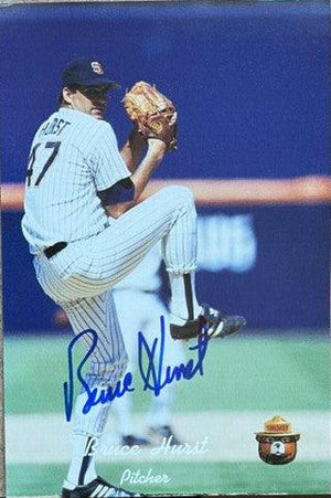 Bruce Hurst Signed 1992 Smokey the Bear Baseball Card - San Diego Padres - PastPros