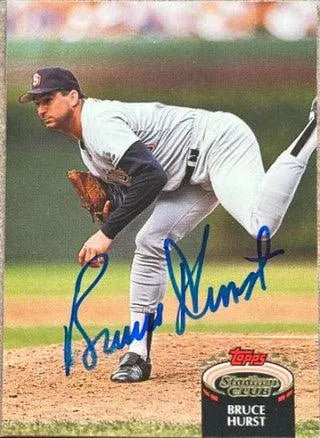 Bruce Hurst Signed 1992 Stadium Club Baseball Card - San Diego Padres