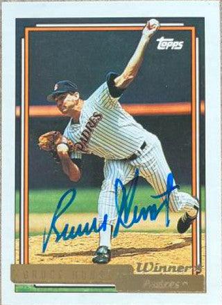 Bruce Hurst Signed 1992 Topps Gold Winner Baseball Card - San Diego Padres - PastPros
