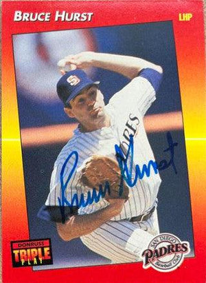 Bruce Hurst Signed 1992 Triple Play Baseball Card - San Diego Padres - PastPros