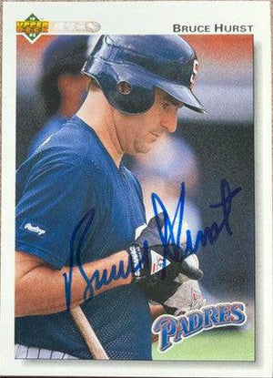 Bruce Hurst Signed 1992 Upper Deck Baseball Card - San Diego Padres - PastPros