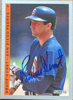 Bruce Hurst Signed 1993 Fleer Baseball Card - San Diego Padres - PastPros