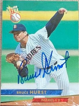 Bruce Hurst Signed 1993 Fleer Ultra Baseball Card - San Diego Padres