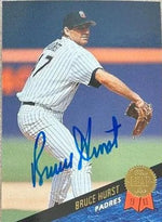 Bruce Hurst Signed 1993 Leaf Baseball Card - San Diego Padres