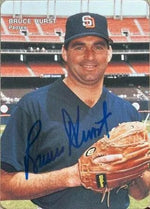 Bruce Hurst Signed 1993 Mother's Cookies Baseball Card - San Diego Padres