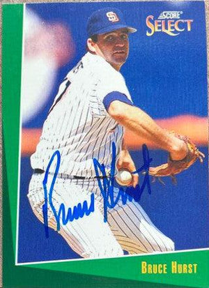 Bruce Hurst Signed 1993 Score Select Baseball Card - San Diego Padres - PastPros