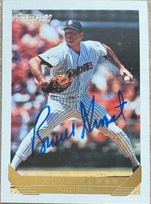 Bruce Hurst Signed 1993 Topps Gold Baseball Card - San Diego Padres - PastPros