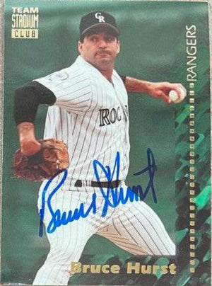 Bruce Hurst Signed 1994 Stadium Club Team Baseball Card - Colorado Rockies - PastPros