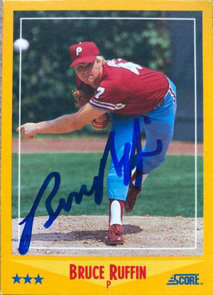 Bruce Ruffin Signed 1988 Score Baseball Card - Philadelphia Phillies - PastPros